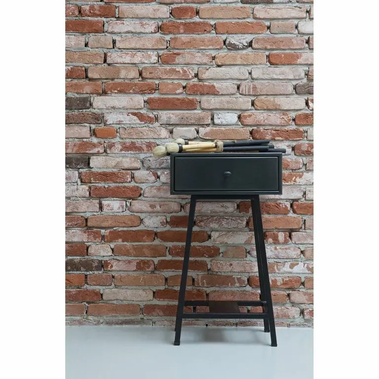 Loftscape Red Living Bout De Canapé Kait – Manguier Massif / Métal – Noir