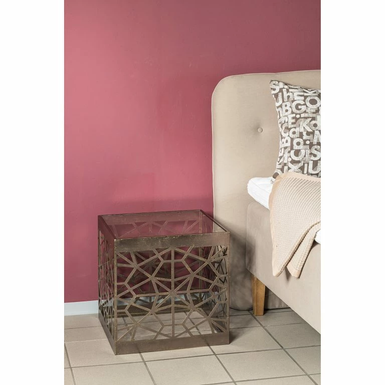 Loftscape Red Living Bout De Canapé Lindsfors I – Verre / Acier – Bronze Vieilli