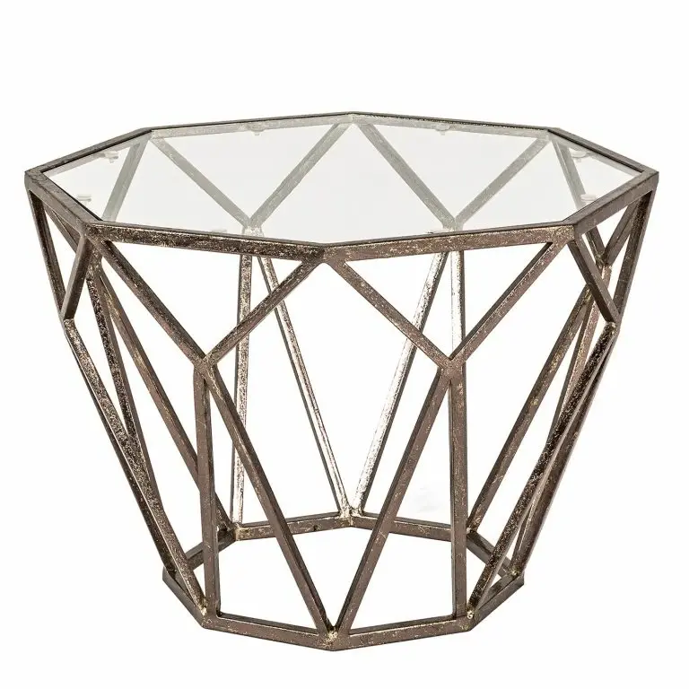 loftscape Red Living Bout de canapé Lindsfors II – Verre / Acier – Bronze vieilli