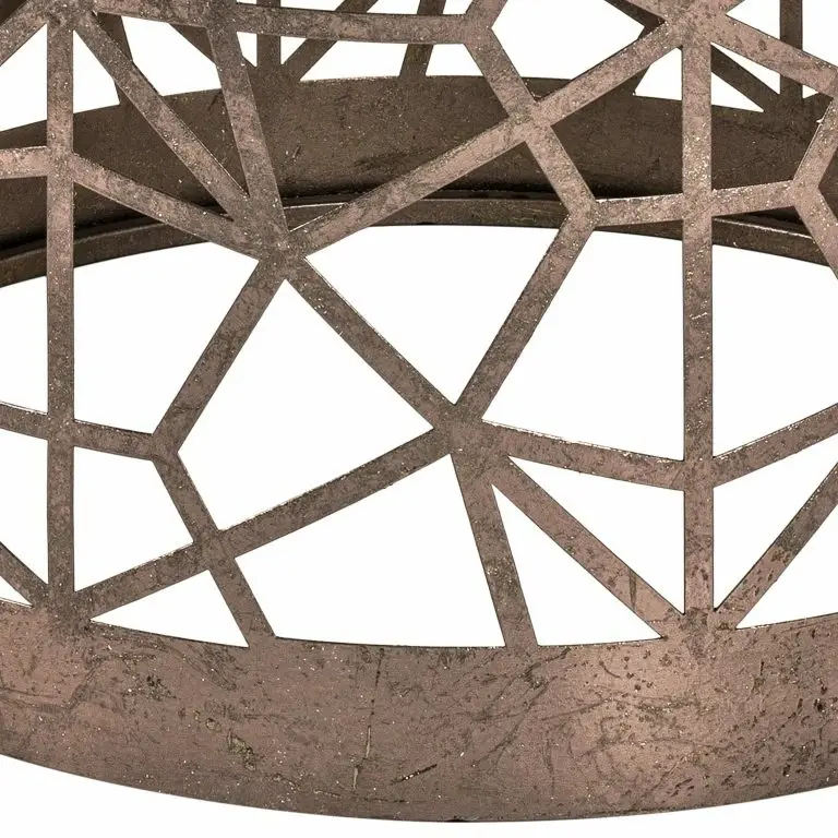 Loftscape Red Living Bout De Canapé Lindsfors IV – Verre / Acier – Bronze Vieilli