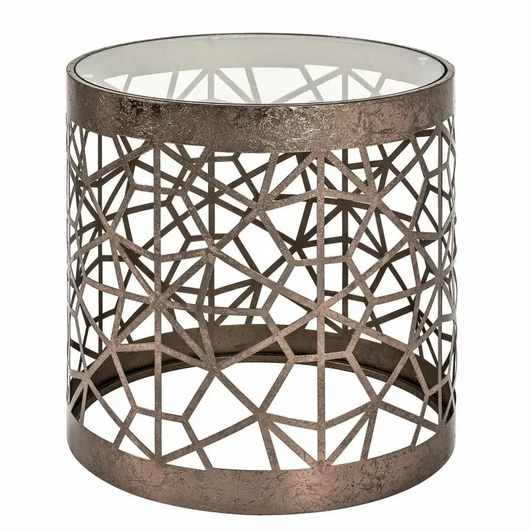 loftscape Red Living Bout de canapé Lindsfors IV – Verre / Acier – Bronze vieilli