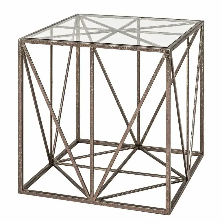 loftscape Red Living Bout de canapé Lindsfors V – Verre / Acier – Bronze vieilli