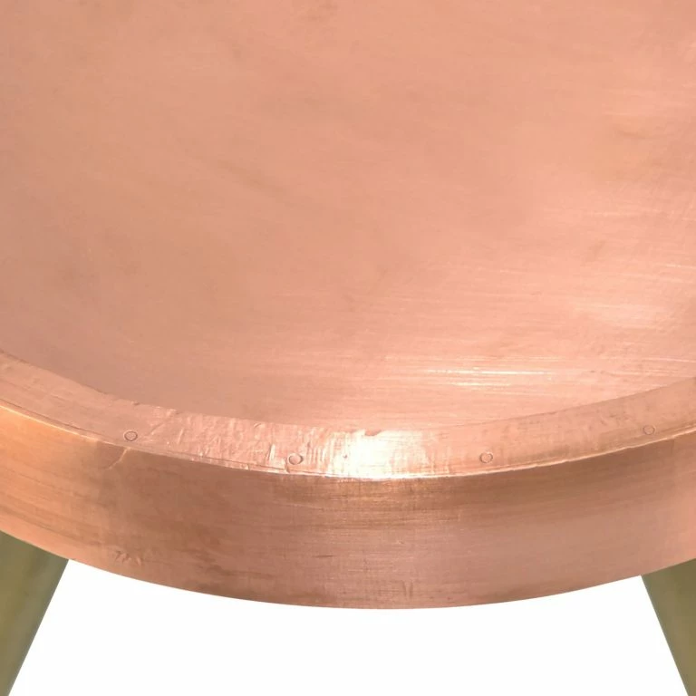 Loftscape Red Living Bout De Canapé Lizard – Partiellement En Manguier Massif – Cuivre