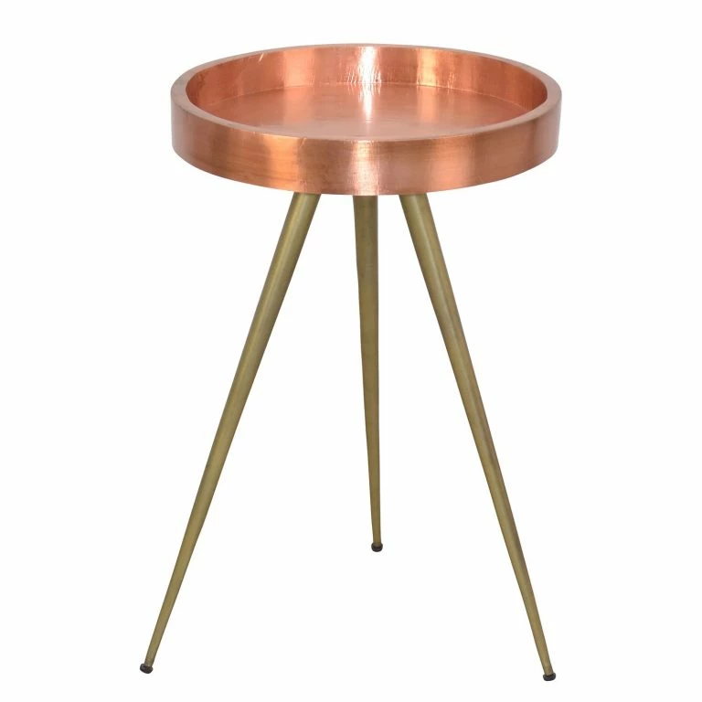 loftscape Red Living Bout de canapé Lizard – Partiellement en manguier massif – Cuivre