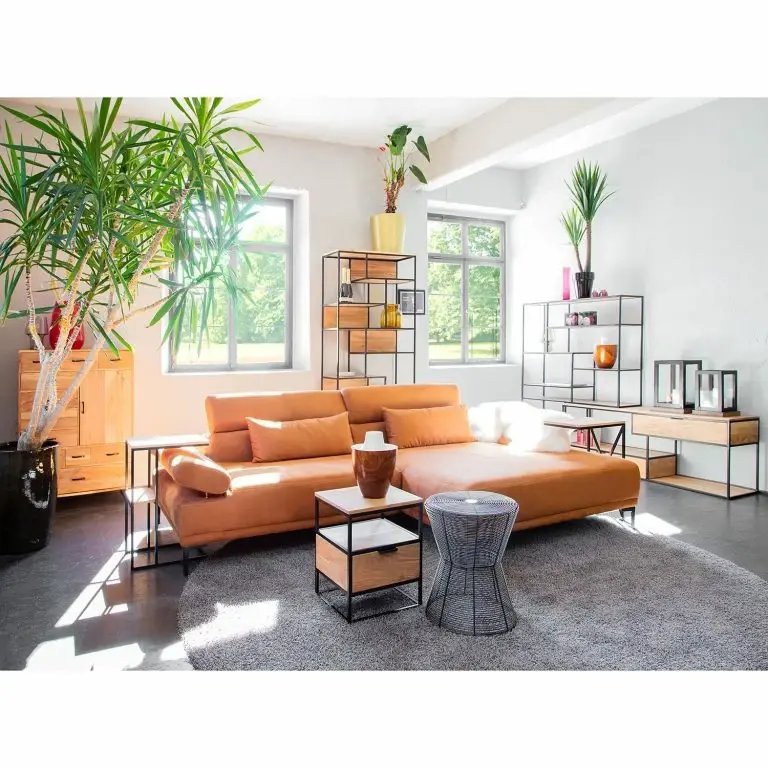 Loftscape Red Living Bout De Canapé Mello – Acacia Massif – Acacia Naturel / Noir