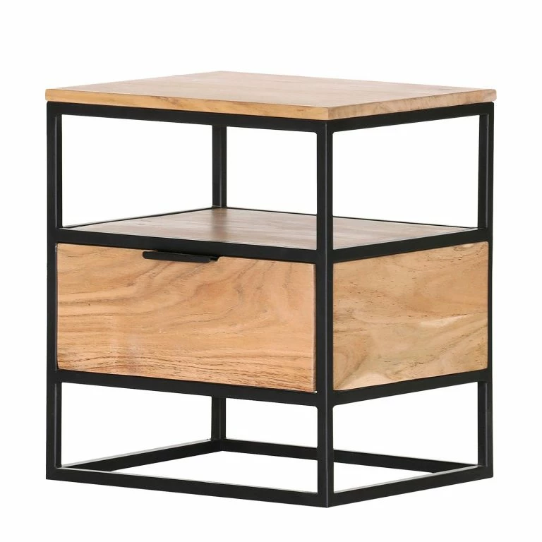 loftscape Red Living Bout de canapé Mello – Acacia massif – Acacia naturel / Noir