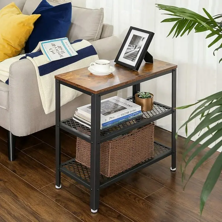 Loftscape Red Living Bout De Canapé Morristown I – Métal – Marron / Noir