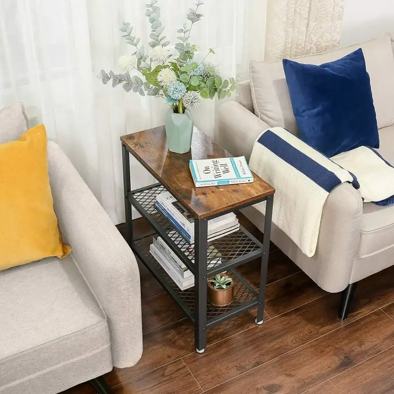 Loftscape Red Living Bout De Canapé Morristown I – Métal – Marron / Noir