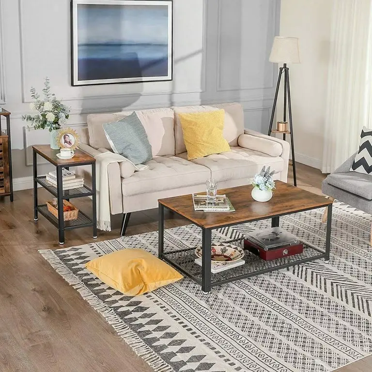 Loftscape Red Living Bout De Canapé Morristown I – Métal – Marron / Noir