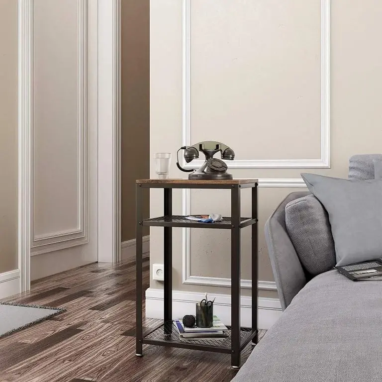 Loftscape Red Living Bout De Canapé Morristown III – Métal – Marron / Noir