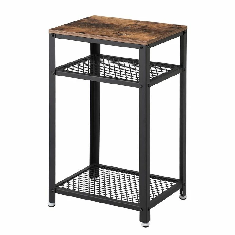 loftscape Red Living Bout de canapé Morristown III – Métal – Marron / Noir