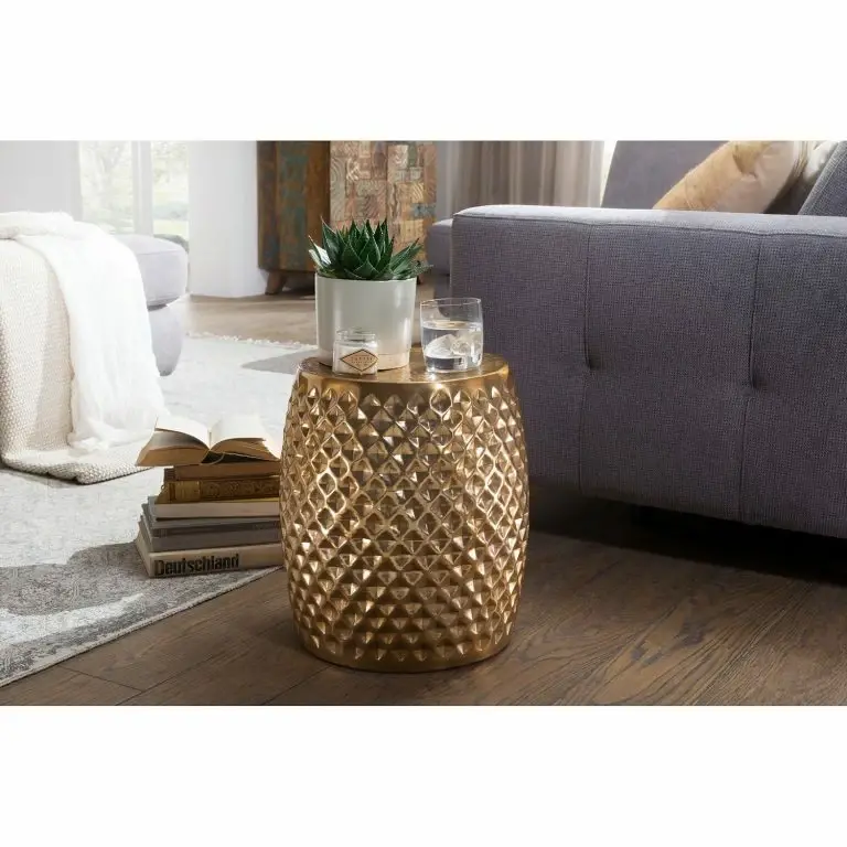 Loftscape Red Living Bout De Canapé Owning – Aluminium – Doré