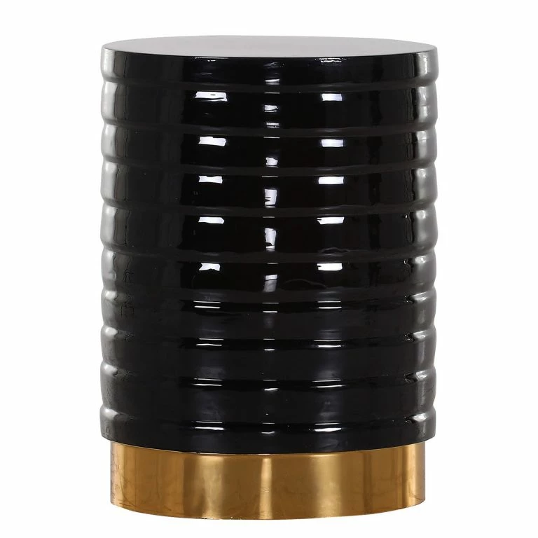 loftscape Red Living Bout de canapé Payzac I – Métal – Noir / Doré