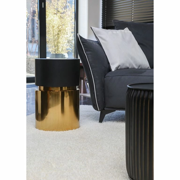 Loftscape Red Living Bout De Canapé Payzac II – Métal – Noir / Doré