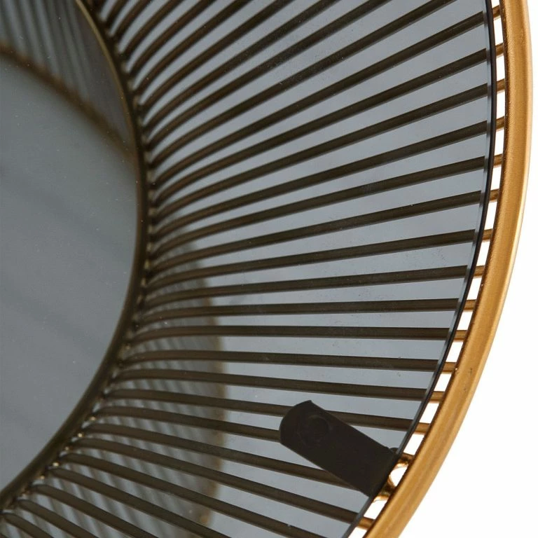 Loftscape Red Living Bout De Canapé Payzac IV – Verre / Métal – Gris / Doré