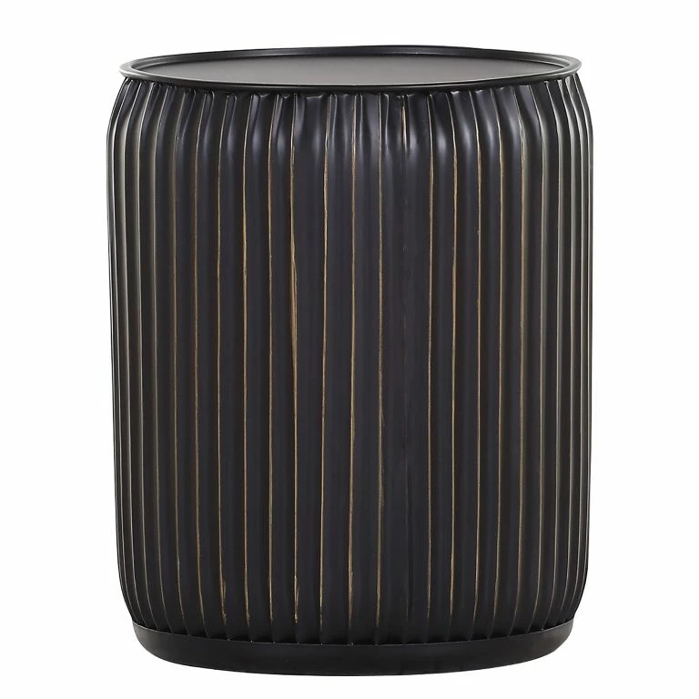 loftscape Red Living Bout de canapé Payzac VI – Métal – Noir / Doré