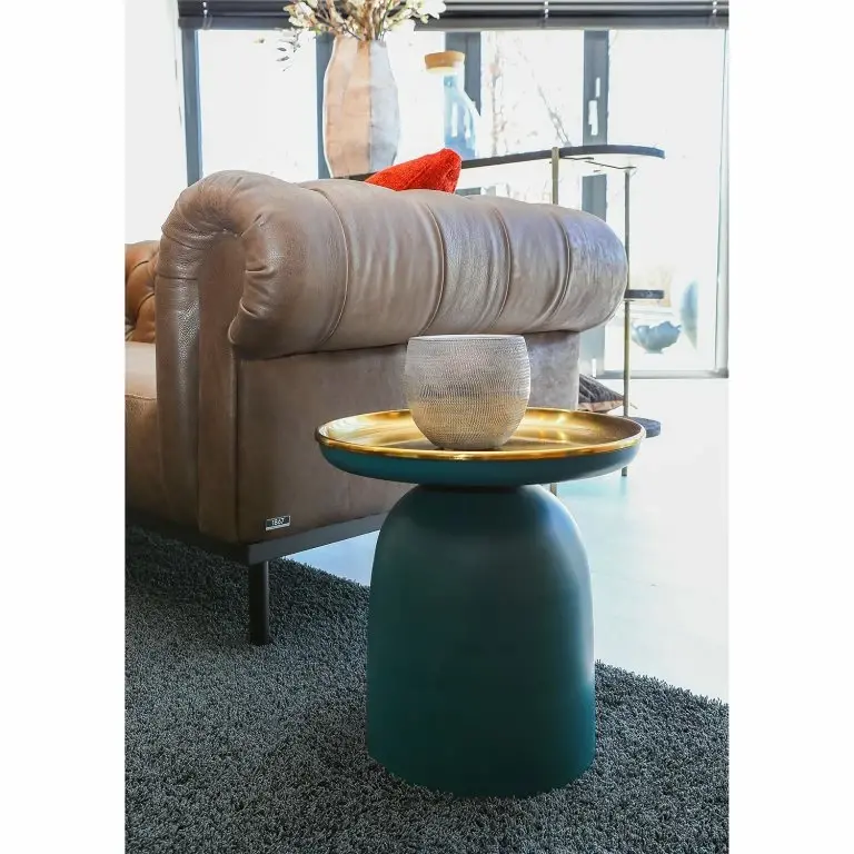 Loftscape Red Living Bout De Canapé Payzac VII – Métal – Bleu Pétrole