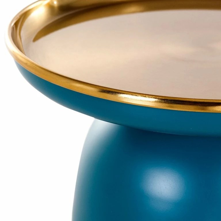 Loftscape Red Living Bout De Canapé Payzac VII – Métal – Bleu Pétrole