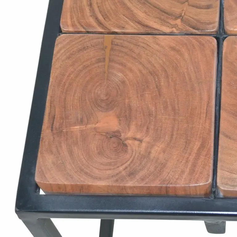 Loftscape Red Living Bout De Canapé Petrie – Acacia Massif – Acacia / Noir