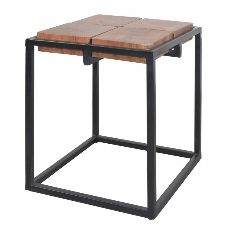 loftscape Red Living Bout de canapé Petrie – Acacia massif – Acacia / Noir