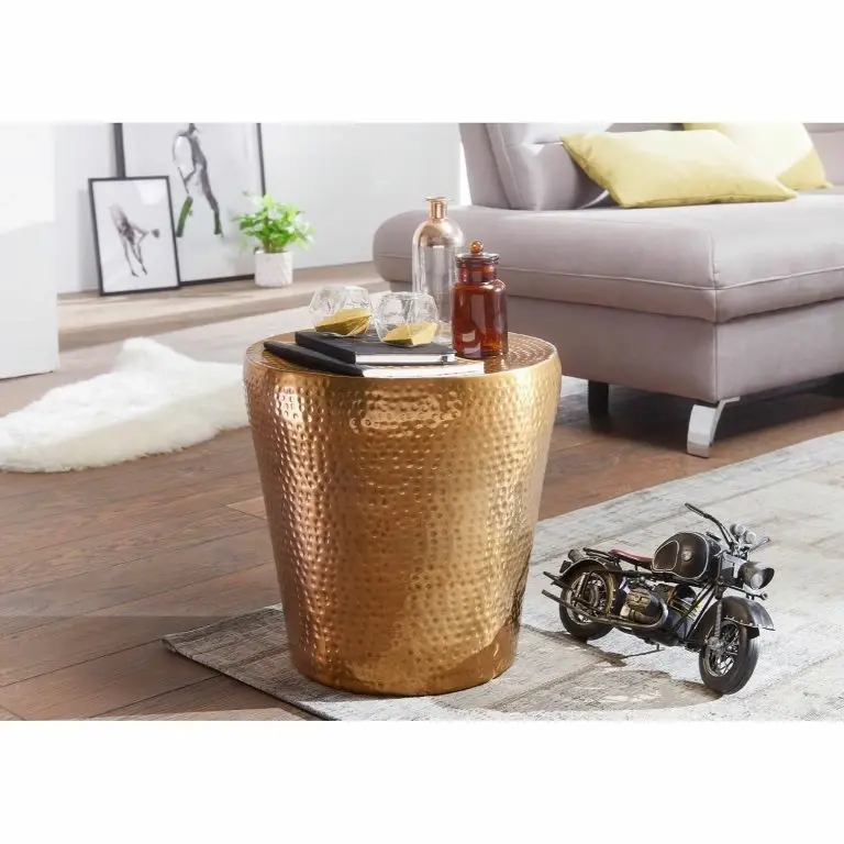 Loftscape Red Living Bout De Canapé Pierron – Aluminium – Doré