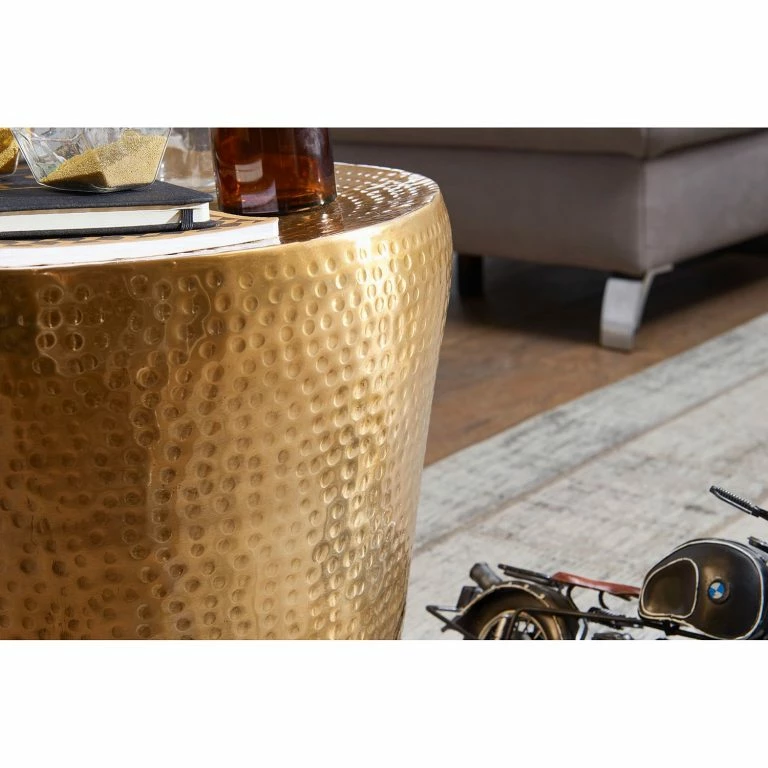 Loftscape Red Living Bout De Canapé Pierron – Aluminium – Doré