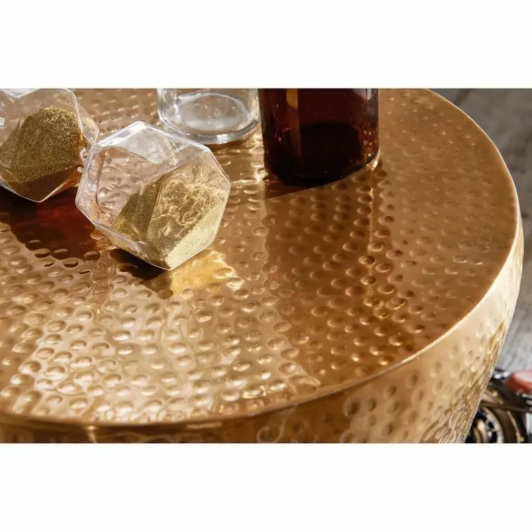 Loftscape Red Living Bout De Canapé Pierron – Aluminium – Doré