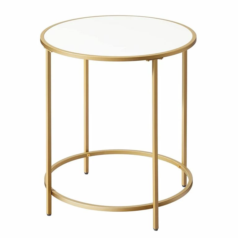 loftscape Red Living Bout de canapé Poygan II – Blanc / Doré