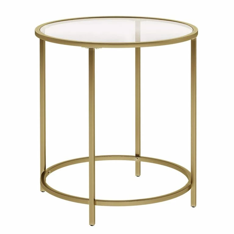 loftscape Red Living Bout de canapé Poygan – Verre / Métal – Doré