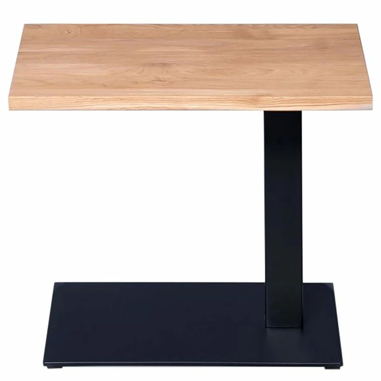 Loftscape Red Living Bout De Canapé Rhyll II – Chêne Sauvage Massif / Métal – Chêne Sauvage / Noir