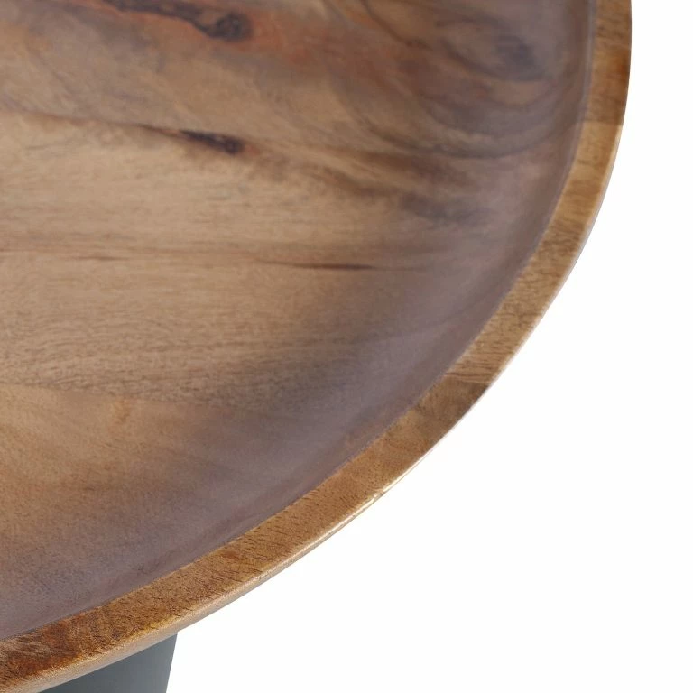 Loftscape Red Living Bout De Canapé Sethos I – Manguier Massif / Métal – Manguier / Noir