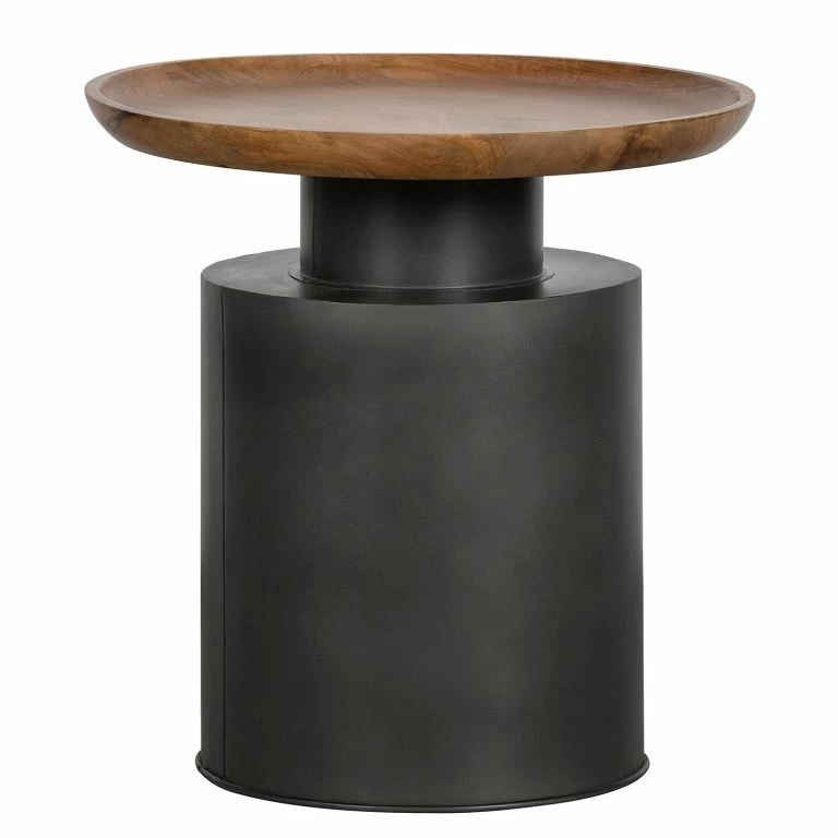 loftscape Red Living Bout de canapé Sethos I – Manguier massif / Métal – Manguier / Noir