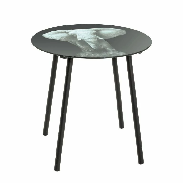 loftscape Red Living Bout de canapé Stajk I – Verre / Acier – Noir