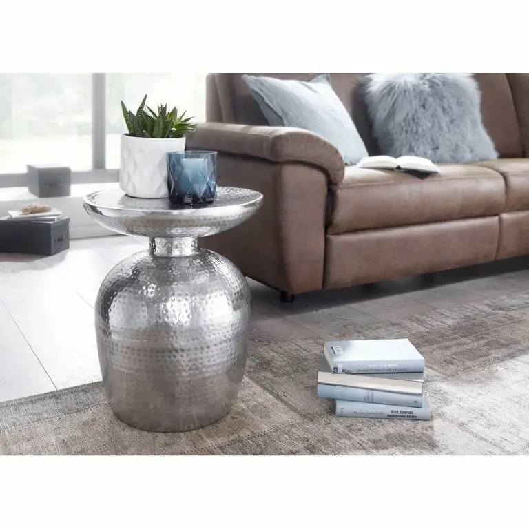 Loftscape Red Living Bout De Canapé Trevose – Aluminium – Argenté