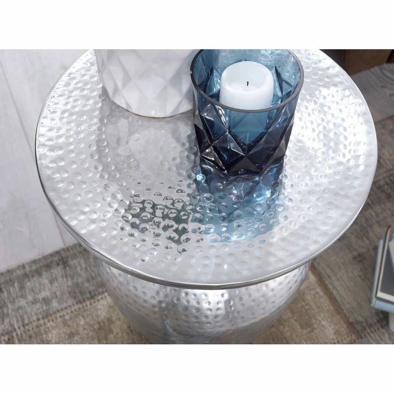 Loftscape Red Living Bout De Canapé Trevose – Aluminium – Argenté