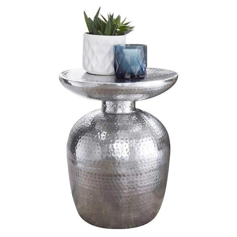 loftscape Red Living Bout de canapé Trevose – Aluminium – Argenté