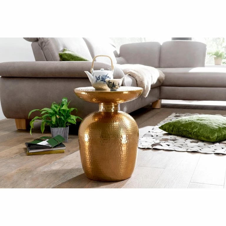 loftscape Red Living Bout de canapé Trevose – Aluminium – Doré