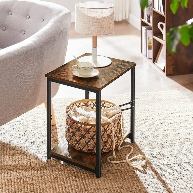 Loftscape Red Living Bout De Canapé Uberto – Marron / Noir