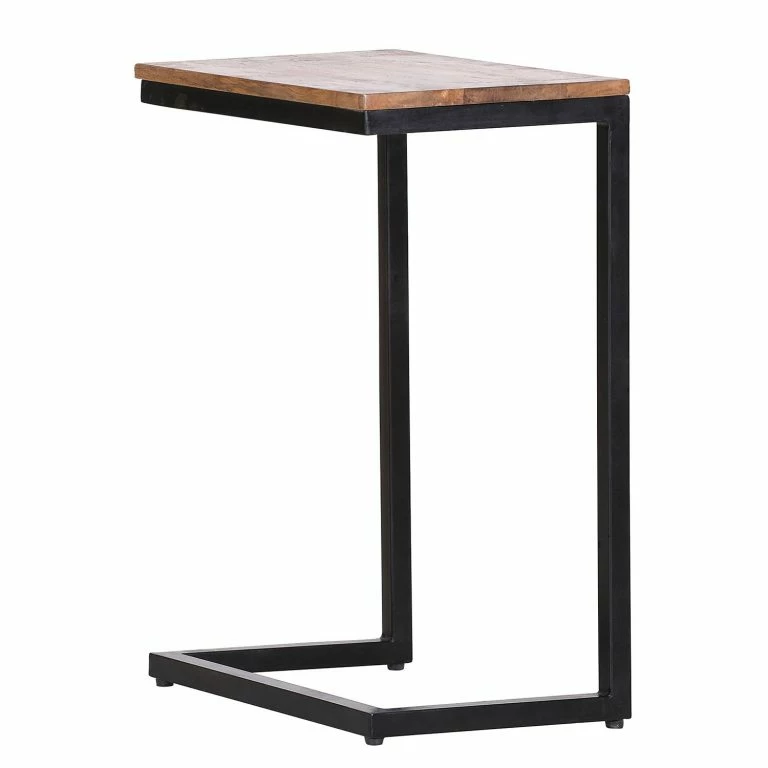 loftscape Red Living Bout de canapé Ugo II – Manguier massif / Métal – Manguier / Noir