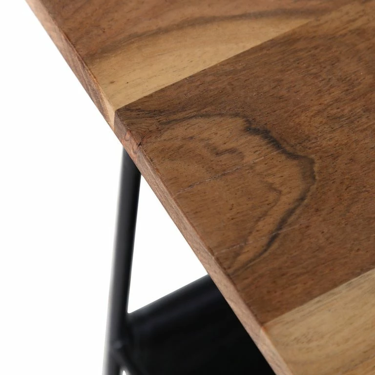 Loftscape Red Living Bout De Canapé Ugo IV – Manguier Massif / Métal – Manguier / Noir