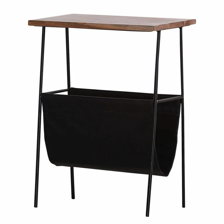 loftscape Red Living Bout de canapé Ugo IV – Manguier massif / Métal – Manguier / Noir