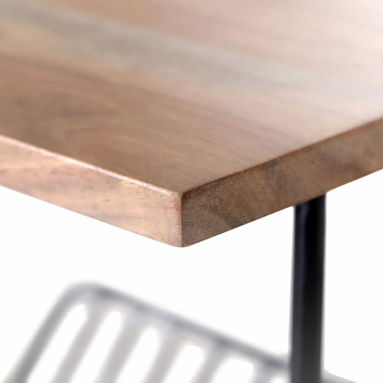 Loftscape Red Living Bout De Canapé Ugo V – Manguier Massif / Métal – Manguier / Noir