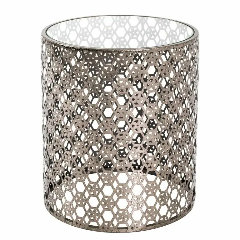 loftscape Red Living Bout de canapé Uvana II – Verre / Acier – Bronze vieilli