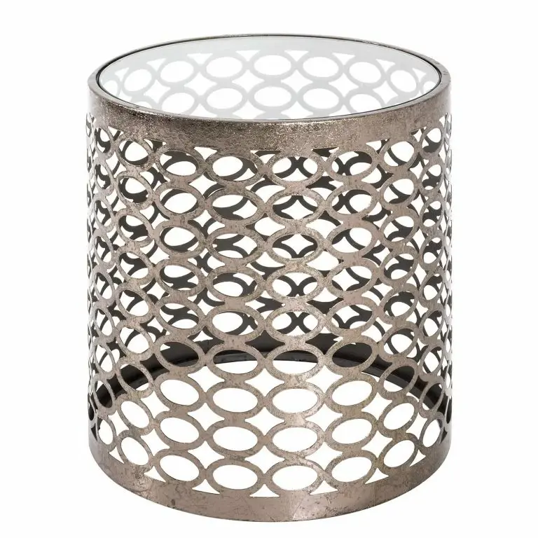 loftscape Red Living Bout de canapé Uvana III – Verre / Acier – Bronze vieilli