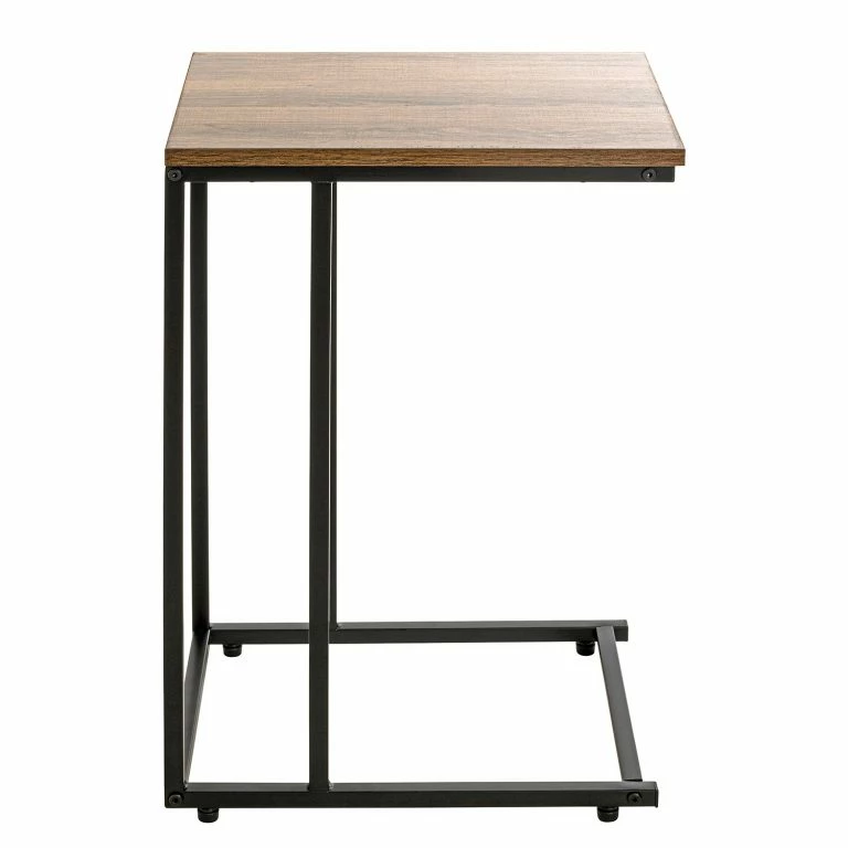 Loftscape Red Living Bout De Canapé Vettweiß – Métal – Imitation Chêne / Noir