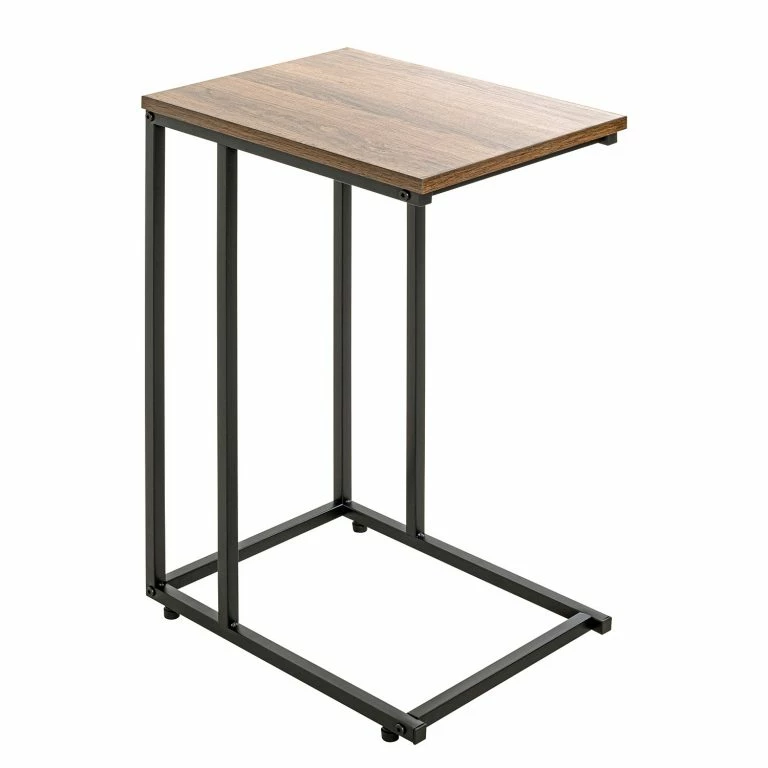 loftscape Red Living Bout de canapé Vettweiß – Métal – Imitation chêne / Noir