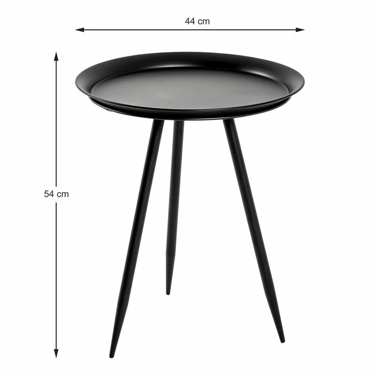 Loftscape Red Living Bout De Canapé Wilders II – Métal – Noir