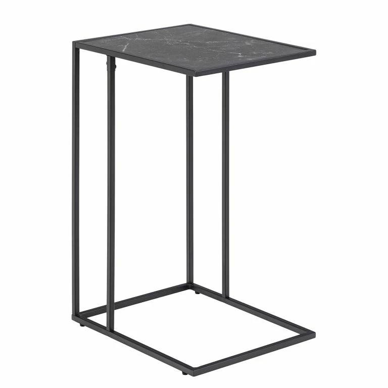 loftscape Red Living Bout de canapé Zap – Imitation marbre noir / Noir