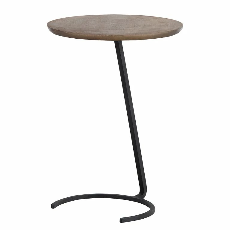 loftscape Red Living Bout de canapé Zerano – Métal – Laiton / Noir