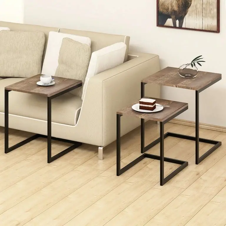 Loftscape Red Living Bouts De Canapé Elyrie (3 éléments) – Pin Massif / Métal – Pin / Noir